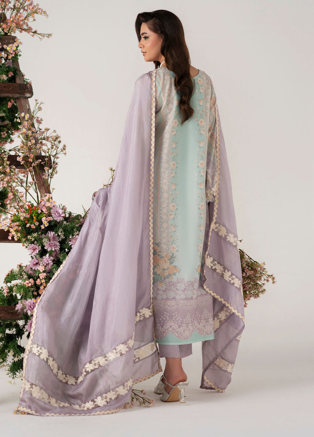 Floral Whimsy by Mehak Yaqoob Pret Embroidered Silk 3 Piece Suit Roselle