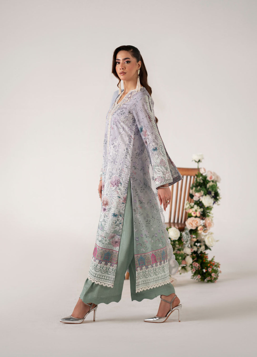 Floral Whimsy by Mehak Yaqoob Pret Embroidered Silk 3 Piece Suit Zalia