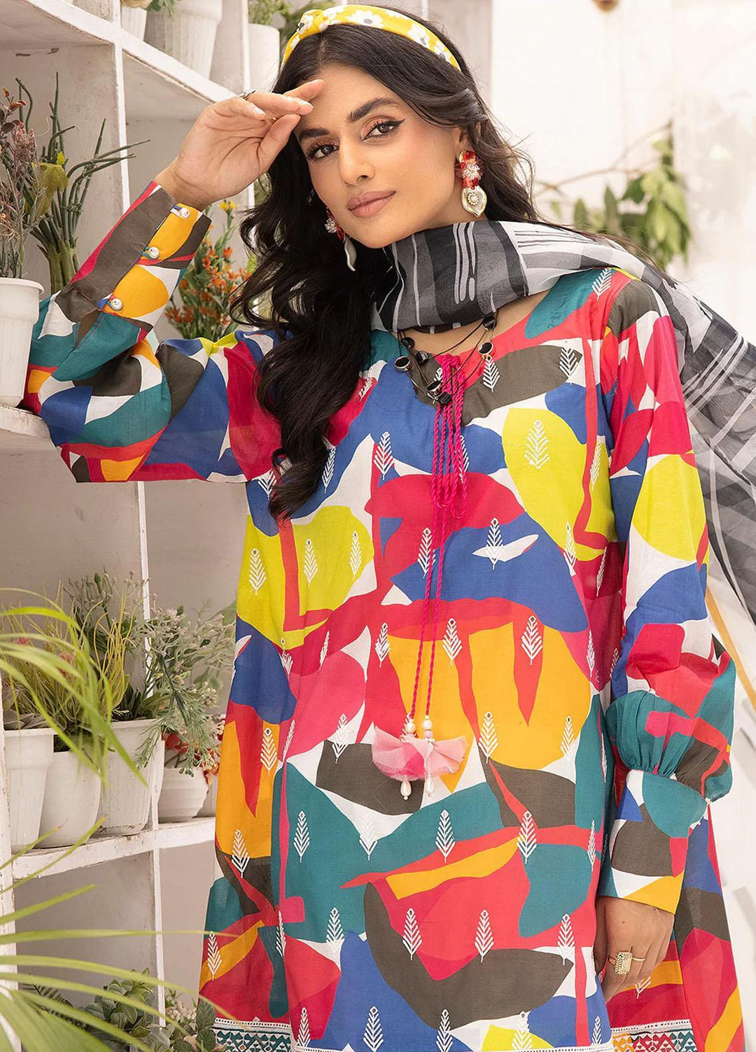 Florance By Meerak Embroidered Lawn Suits Unstitched 2 Piece MRK23F Funk - Summer Collection