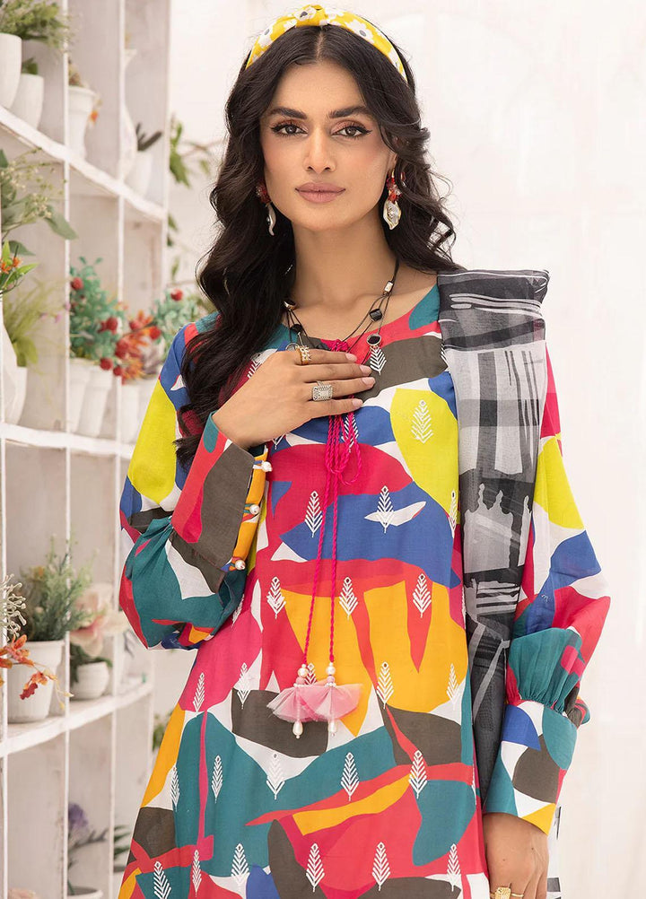 Florance By Meerak Embroidered Lawn Suits Unstitched 2 Piece MRK23F Funk - Summer Collection