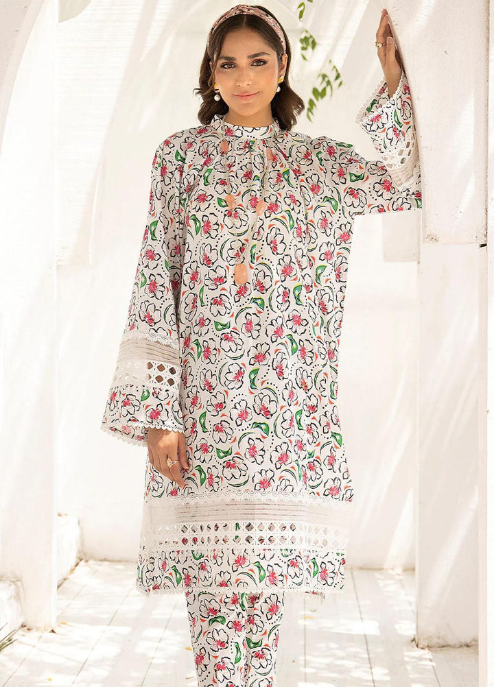 Florance By Meerak Printed Lawn Suits Unstitched 2 Piece MRK23F Denditric - Summer Collection
