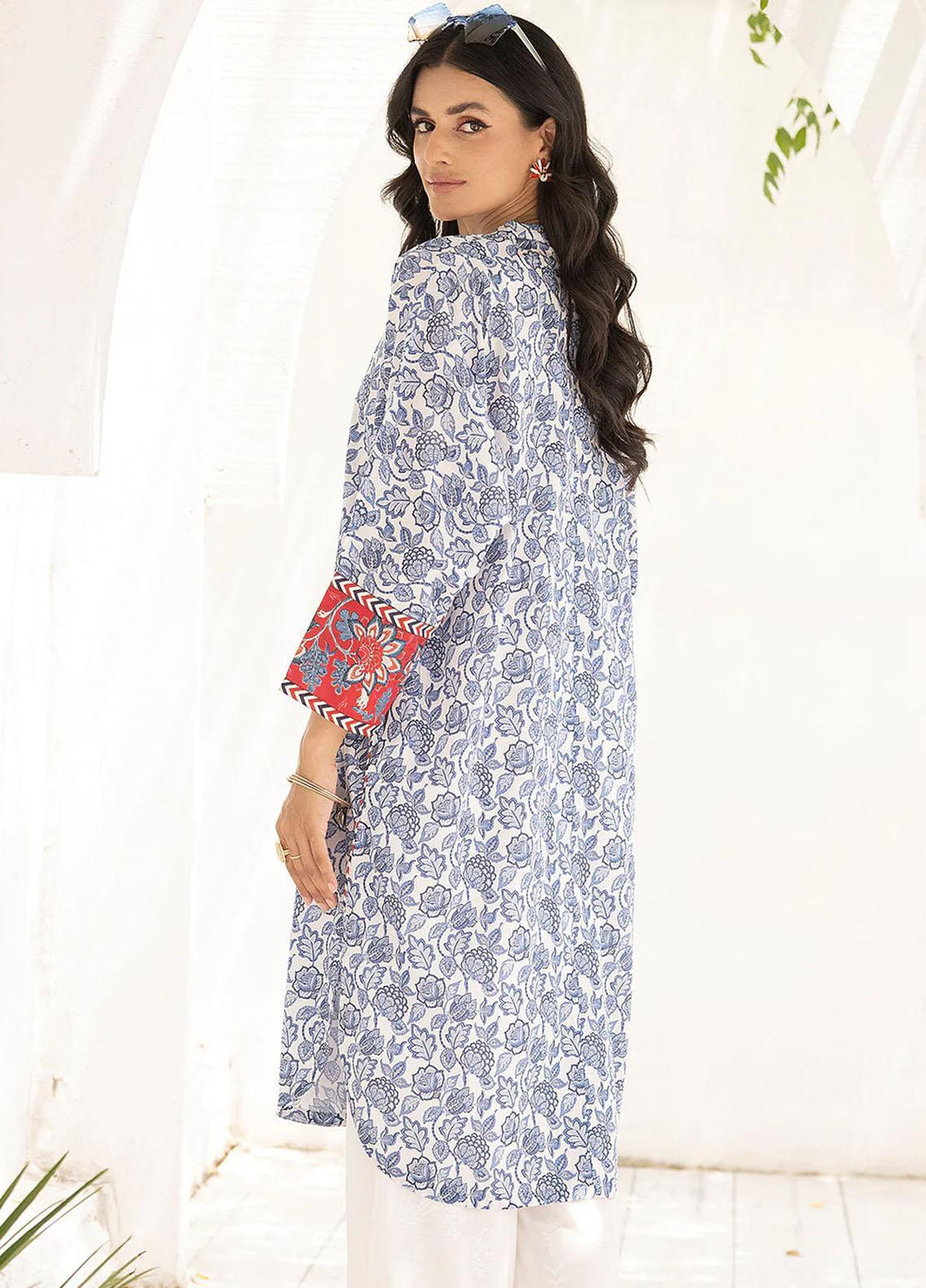 Florance By Meerak Printed Lawn Suits Unstitched Kurties MRK23F Obrina - Summer Collection