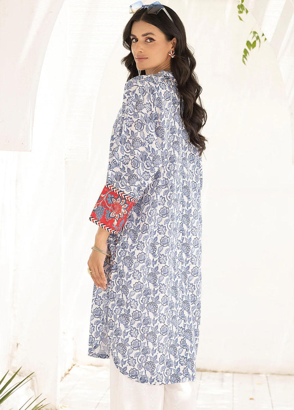 Florance By Meerak Printed Lawn Suits Unstitched Kurties MRK23F Obrina - Summer Collection