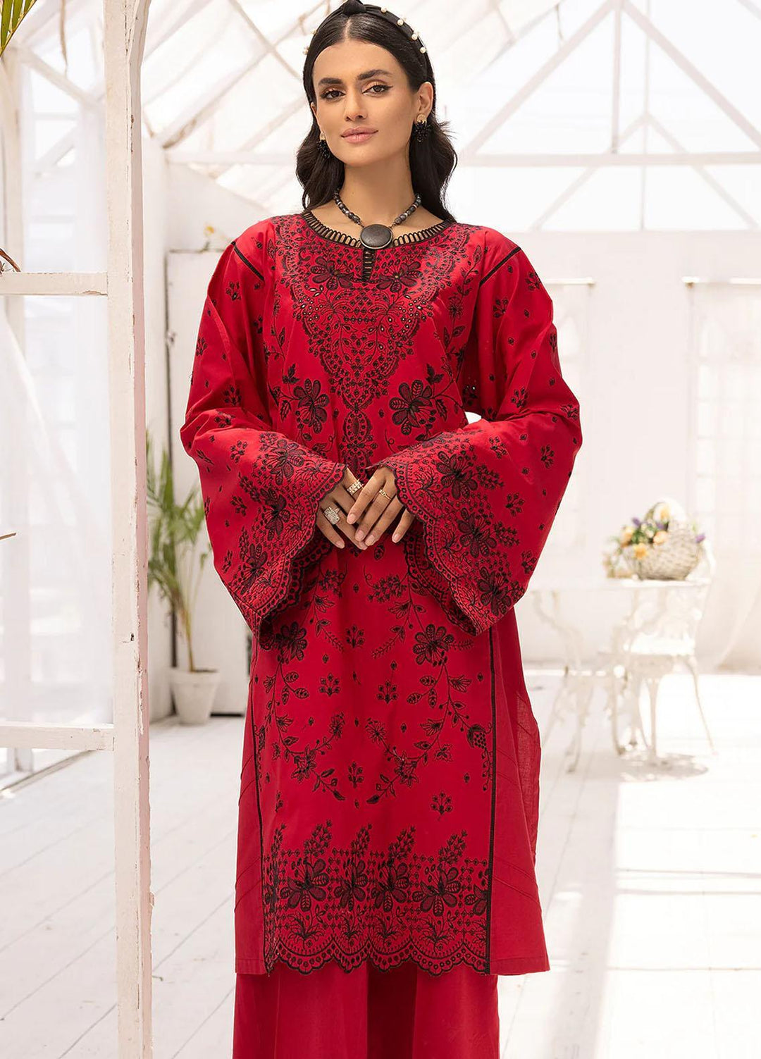 Florance By Meerak Embroidered Lawn Suits Unstitched 2 Piece MRK23F Altromeria - Summer Collection