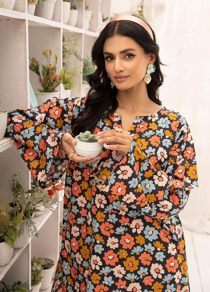 Florance By Meerak Printed Lawn Suits Unstitched 2 Piece MRK23F Florid - Summer Collection