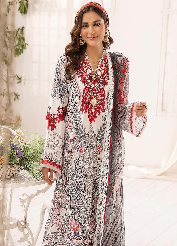 Florance By Meerak Embroidered Lawn Suits Unstitched 2 Piece MRK23F Aderyn - Summer Collection