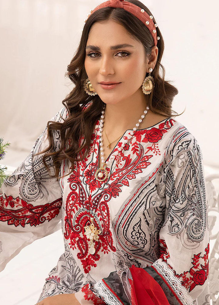 Florance By Meerak Embroidered Lawn Suits Unstitched 2 Piece MRK23F Aderyn - Summer Collection