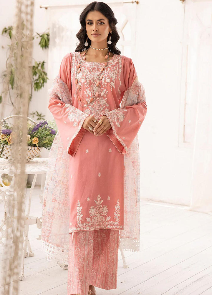 Florance By Meerak Embroidered Lawn Suits Unstitched 3 Piece MRK23F Anemone - Summer Collection