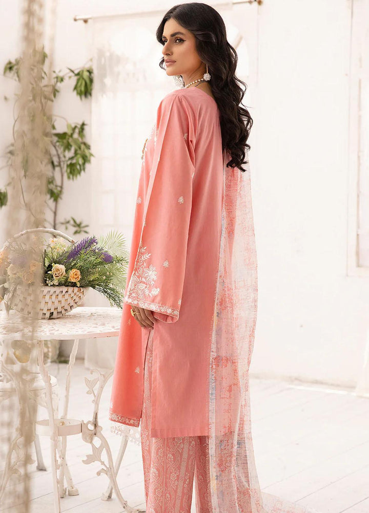 Florance By Meerak Embroidered Lawn Suits Unstitched 3 Piece MRK23F Anemone - Summer Collection