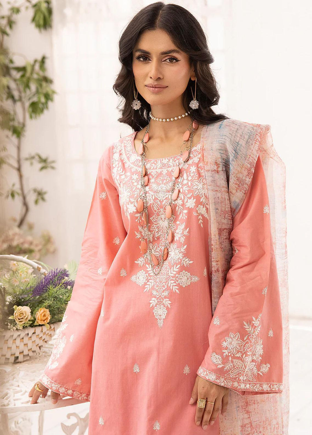 Florance By Meerak Embroidered Lawn Suits Unstitched 3 Piece MRK23F Anemone - Summer Collection