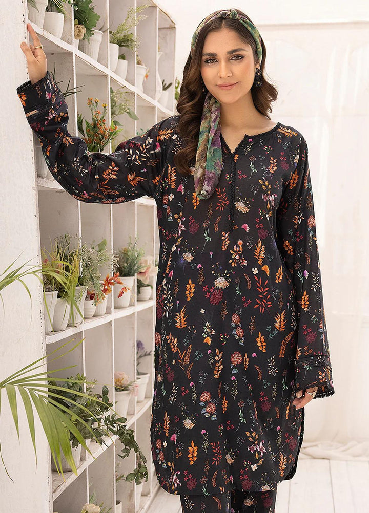 Florance By Meerak Printed Lawn Suits Unstitched 2 Piece MRK23F Magniloquent - Summer Collection