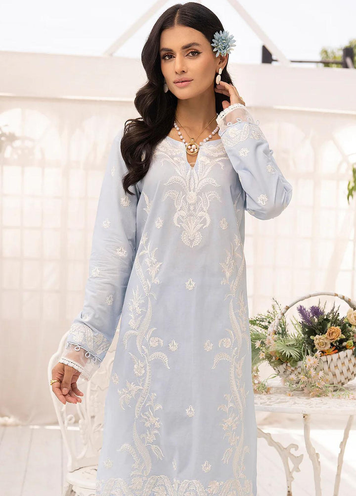 Florance By Meerak Embroidered Lawn Suits Unstitched 2 Piece MRK23F Frost - Summer Collection