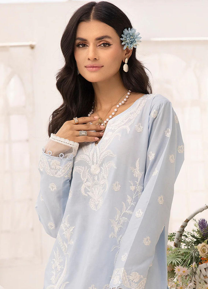 Florance By Meerak Embroidered Lawn Suits Unstitched 2 Piece MRK23F Frost - Summer Collection