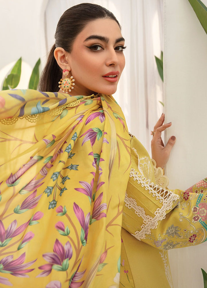 Florance By Rang Rasiya Embroidered Lawn Suits Unstitched 3 Piece RR24F D6 Sunshine - Premium Collection