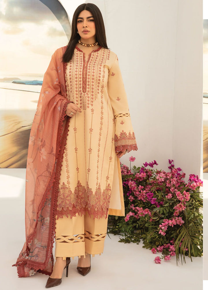 Florance By Rang Rasiya Embroidered Lawn Suits Unstitched 3 Piece RR24F D7 Hazel - Premium Collection