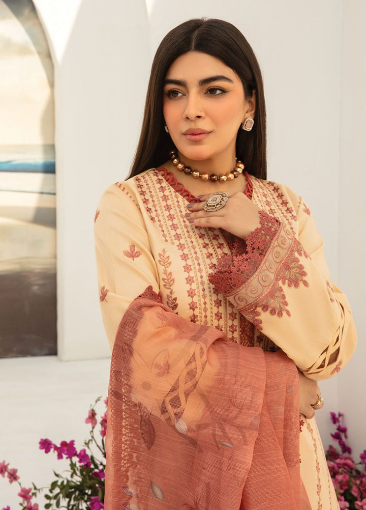Florance By Rang Rasiya Embroidered Lawn Suits Unstitched 3 Piece RR24F D7 Hazel - Premium Collection