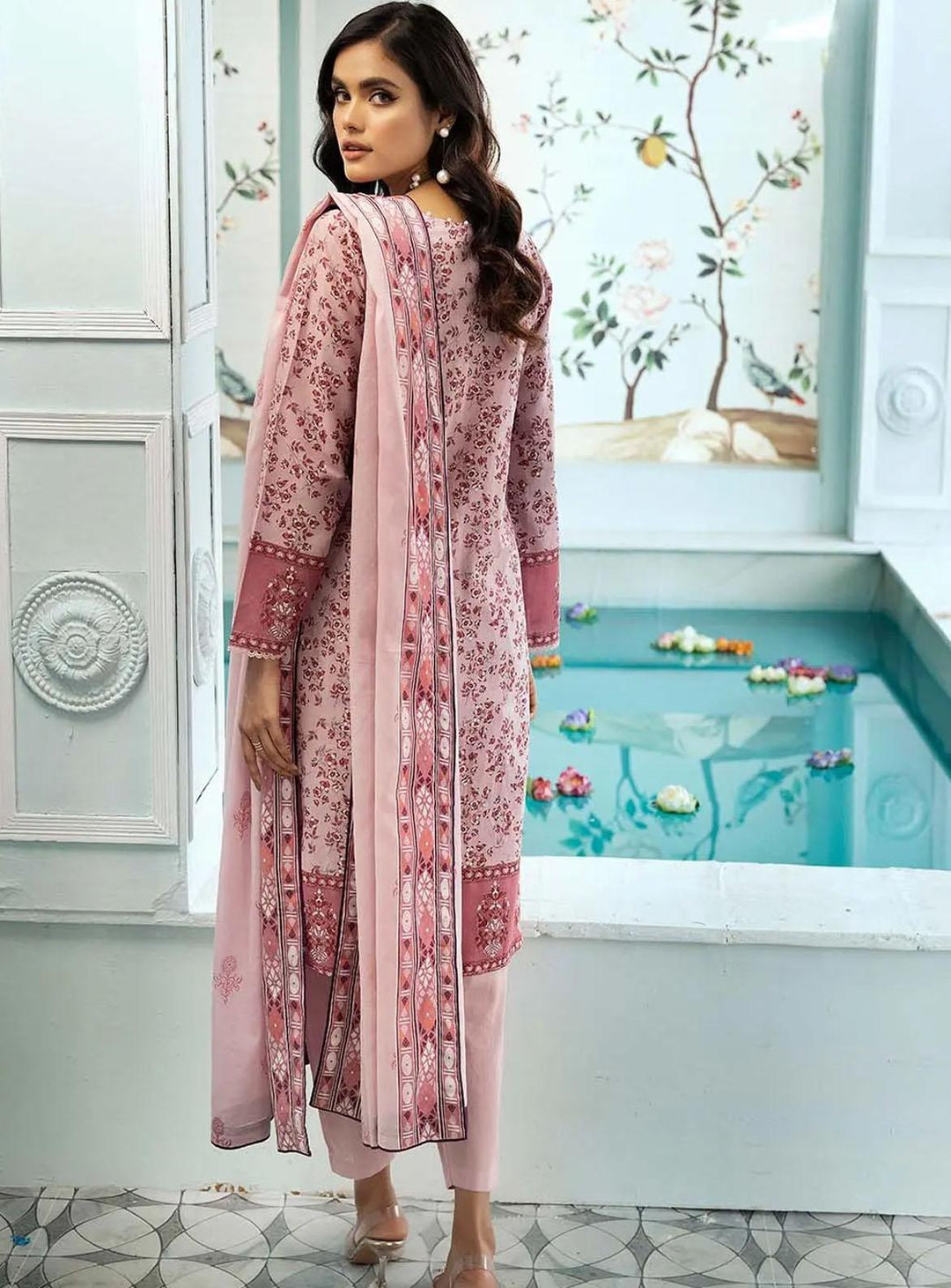 Florence By Gul Ahmed Printed Lawn Suits Unstitched 3 Piece GA22F CL-22225 A - Summer Collection