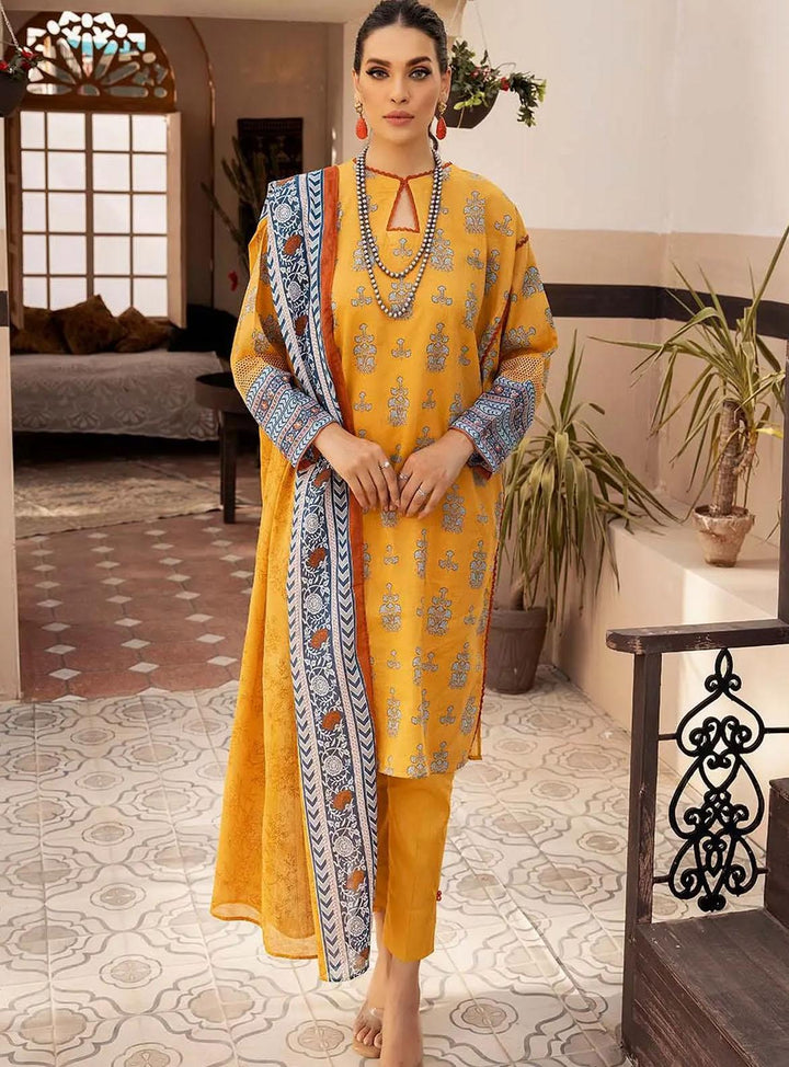 Florence By Gul Ahmed Printed Lawn Suits Unstitched 3 Piece GA22F CL-22238 B - Summer Collection