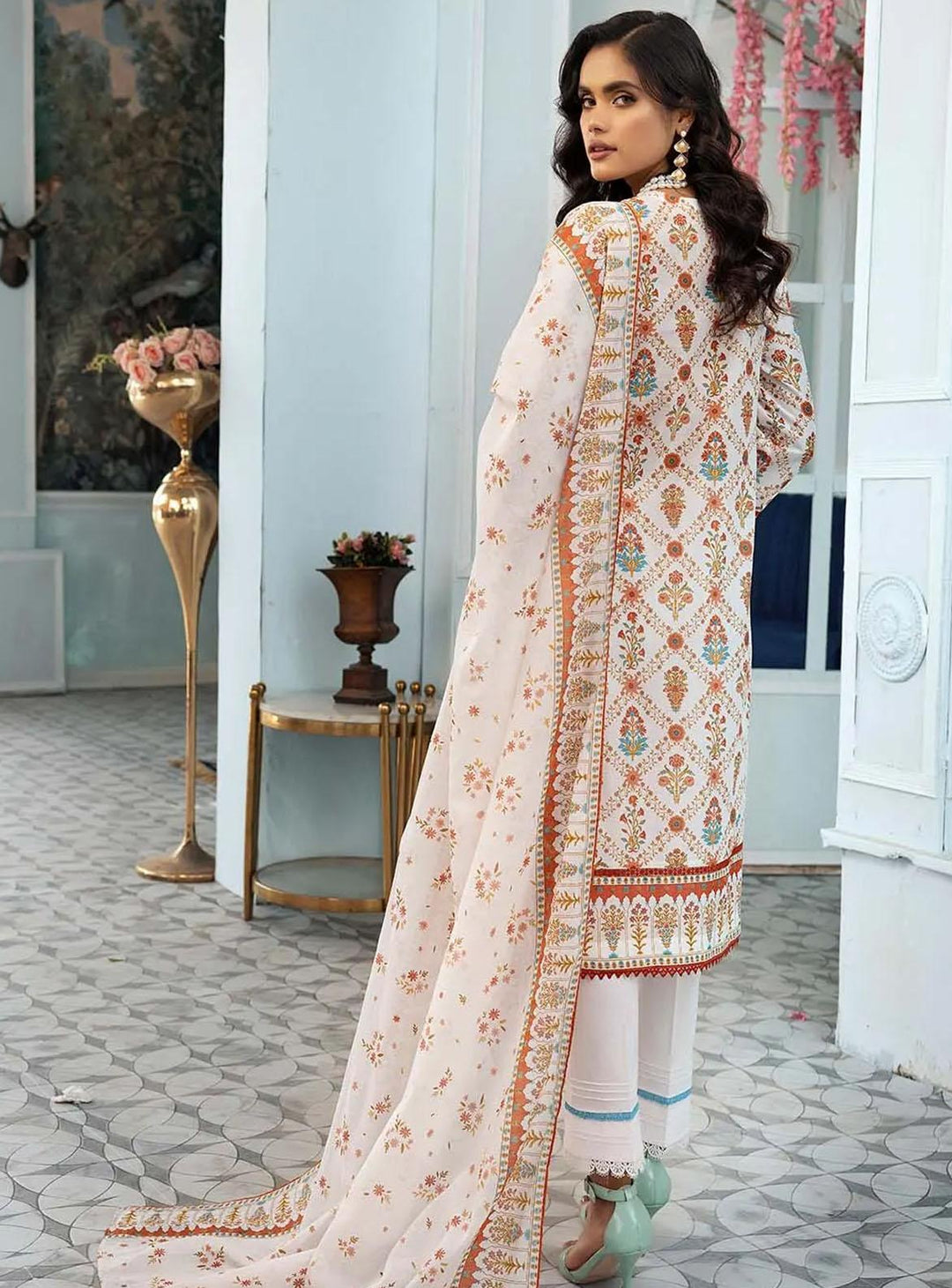 Florence By Gul Ahmed Printed Lawn Suits Unstitched 2 Piece GA22F TL-22035 A - Summer Collection