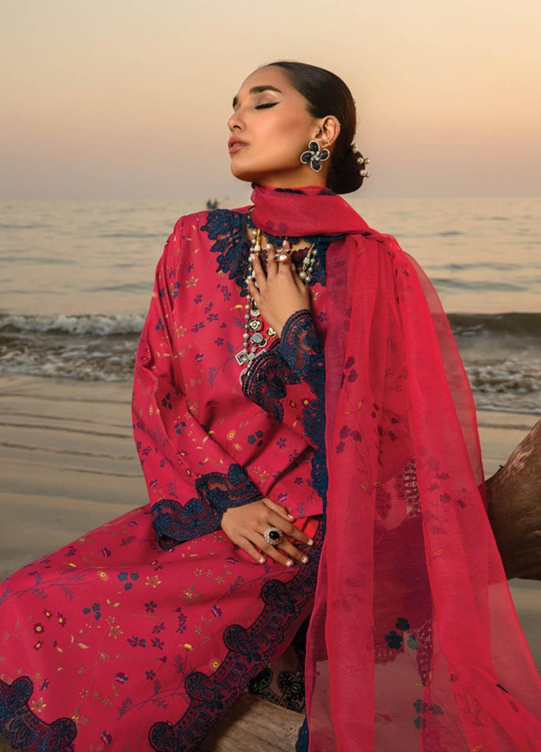 Florence By Rang Rasiya Embroidered Lawn Suits Unstitched 3 Piece RR23F 01 Bella - Summer Collection