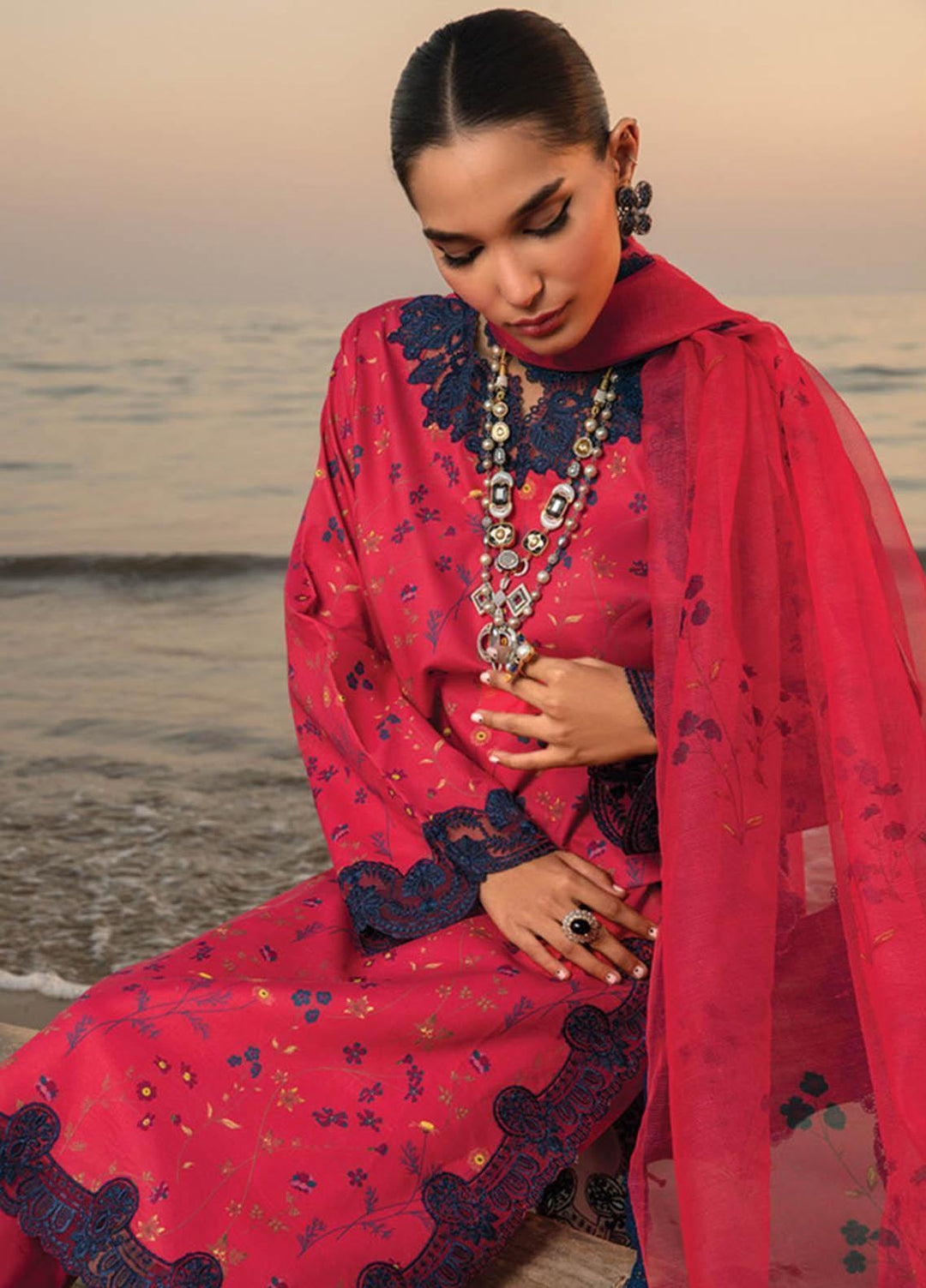 Florence By Rang Rasiya Embroidered Lawn Suits Unstitched 3 Piece RR23F 01 Bella - Summer Collection