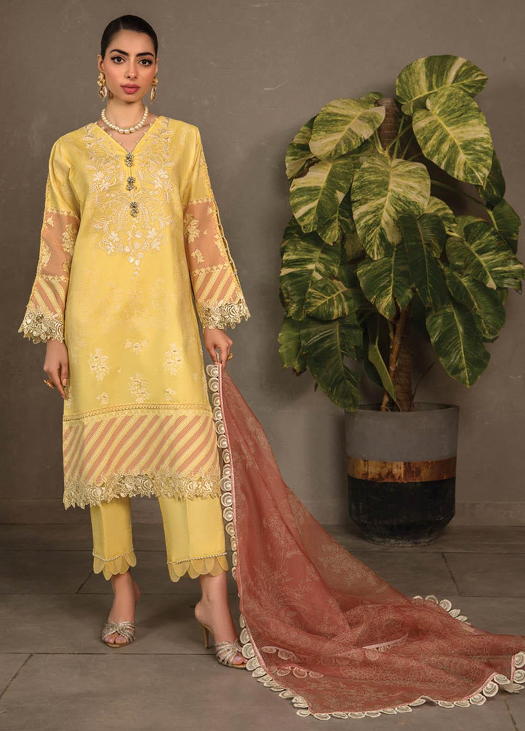 Florence By Rang Rasiya Embroidered Lawn Suits Unstitched 3 Piece RR23F 05 Zinnia - Summer Collection