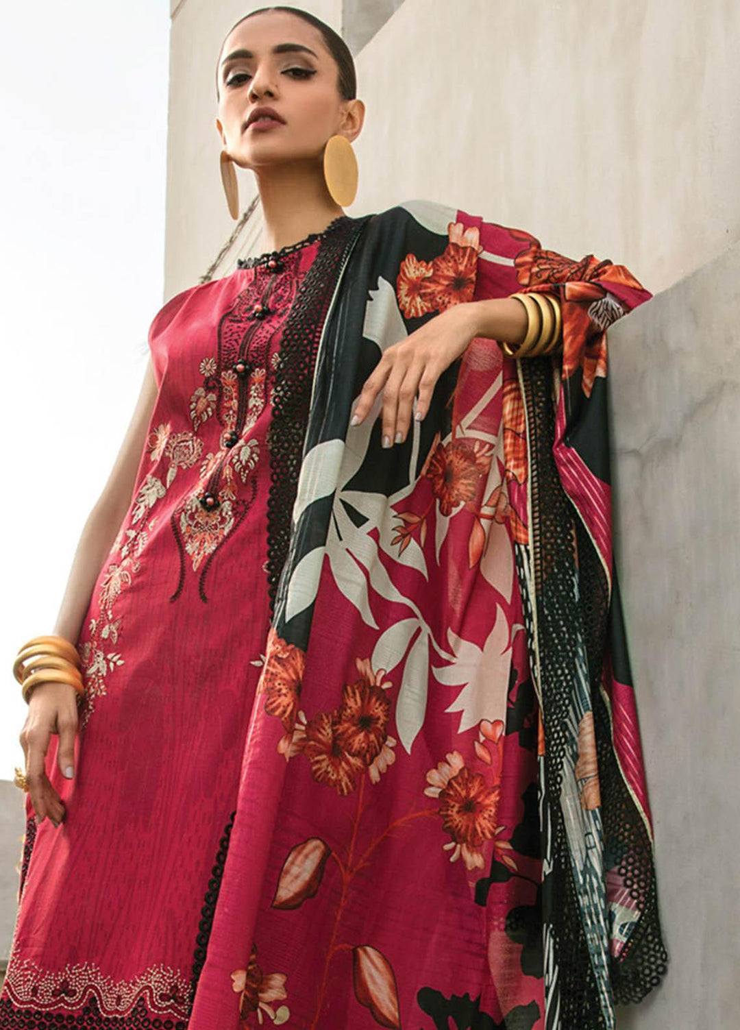 Florence By Rang Rasiya Embroidered Lawn Suits Unstitched 3 Piece RR23F 07 Freesia - Summer Collection
