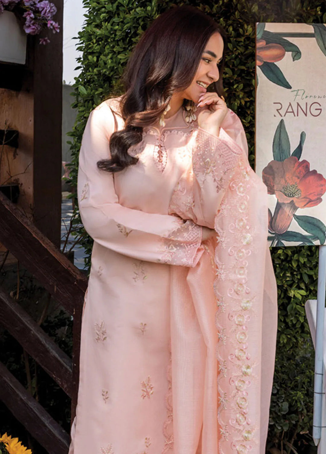 Florence by Rang Rasiya Embroidered Lawn Suit Unstitched 3 Piece RR25F D-03 Eshal - Summer Collection