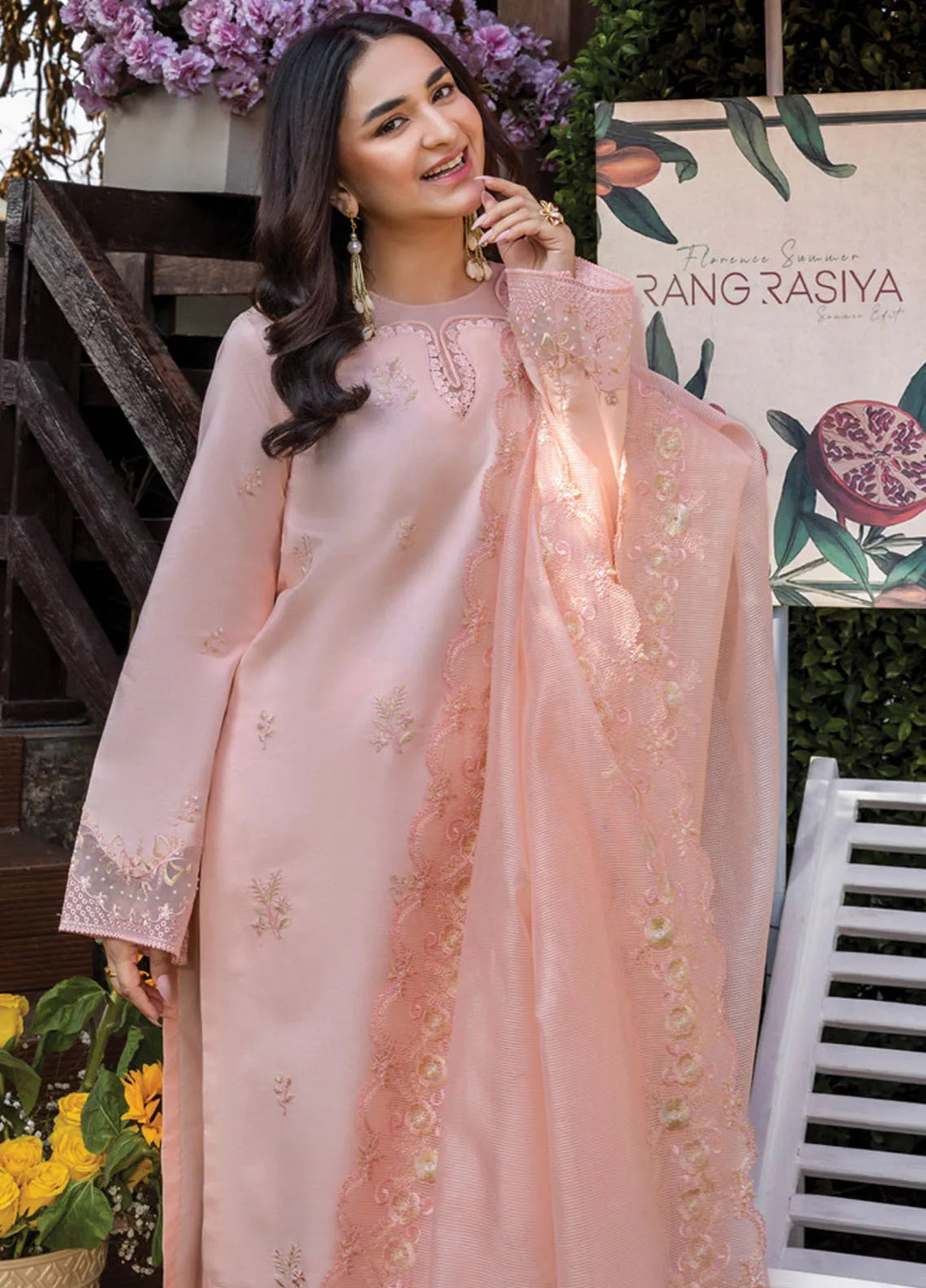 Florence by Rang Rasiya Embroidered Lawn Suit Unstitched 3 Piece RR25F D-03 Eshal - Summer Collection