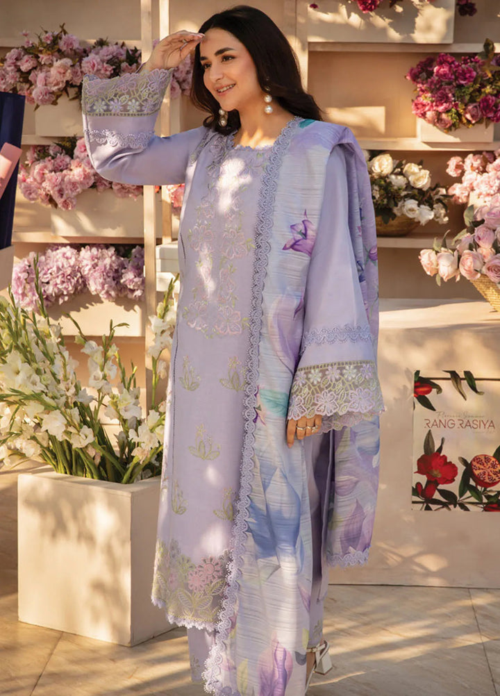 Florence by Rang Rasiya Embroidered Lawn Suit Unstitched 3 Piece RR25F D-06 Haneen - Summer Collection