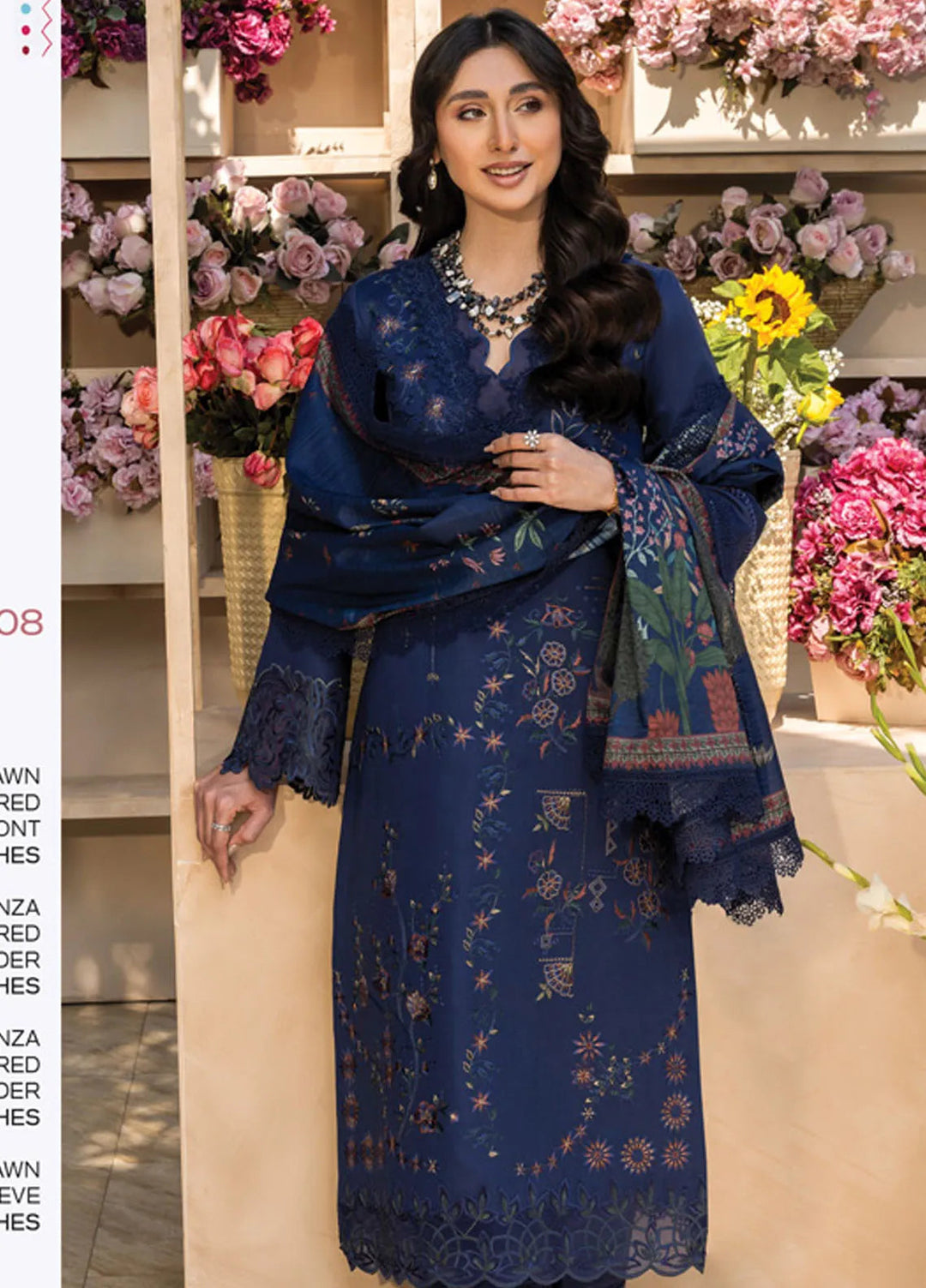 Florence by Rang Rasiya Embroidered Lawn Suit Unstitched 3 Piece RR25F D-08 Safina - Summer Collection