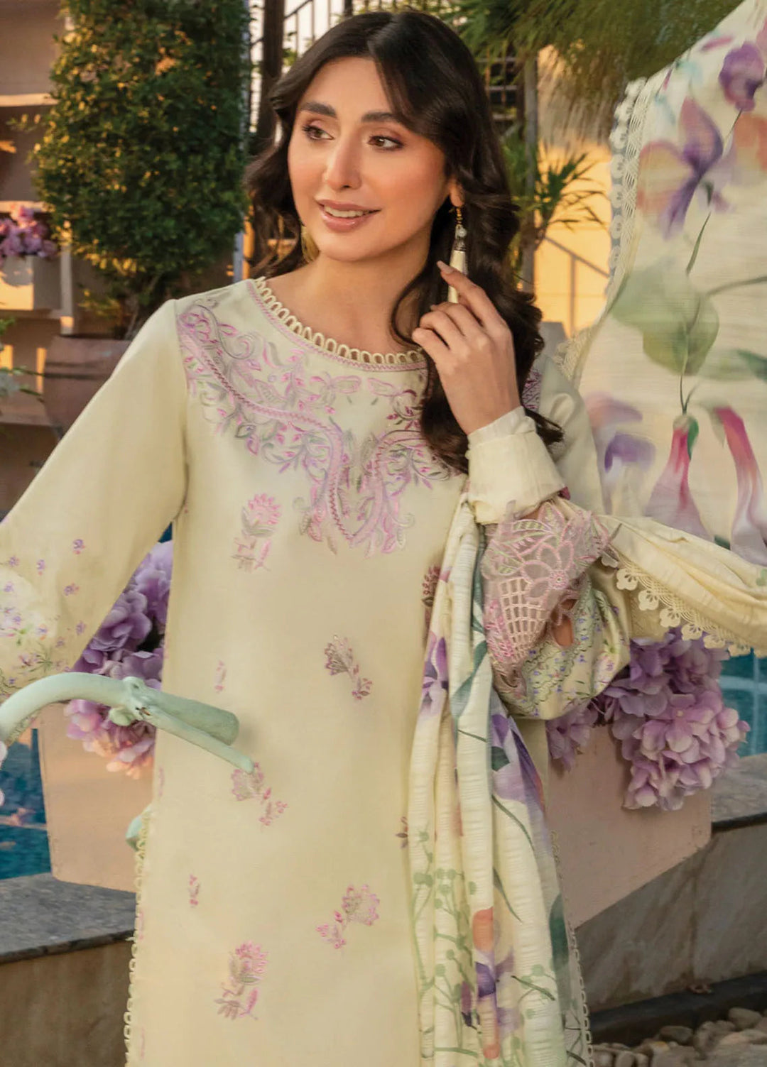 Florence by Rang Rasiya Embroidered Lawn Suit Unstitched 3 Piece RR25F D-09 Manah - Summer Collection