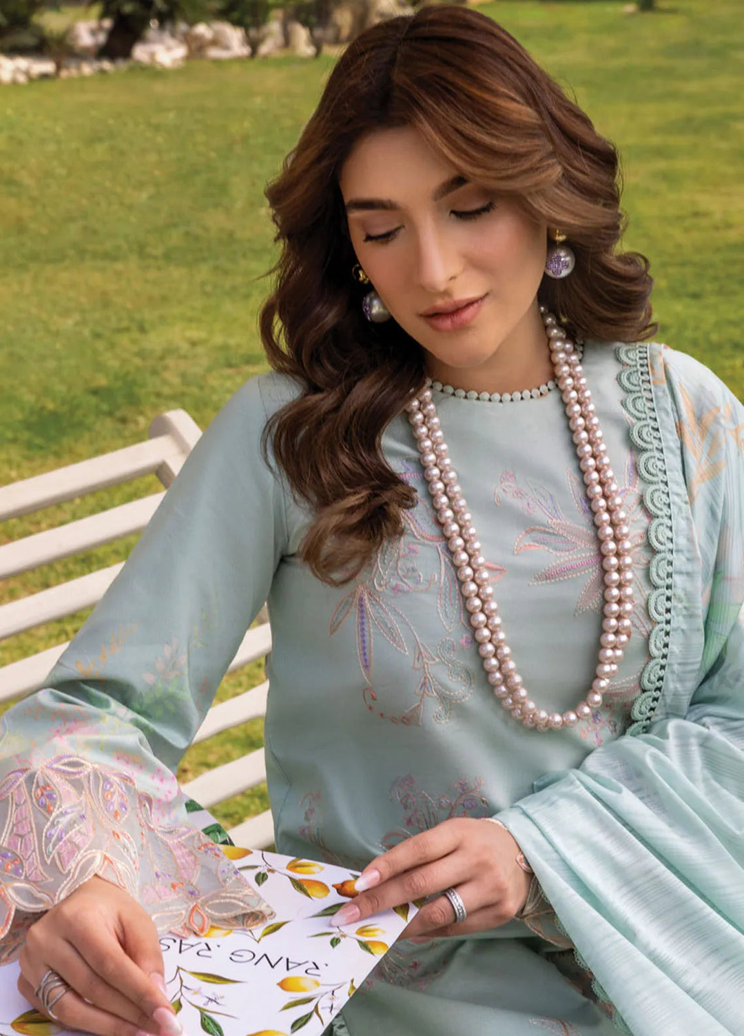 Florence by Rang Rasiya Embroidered Lawn Suit Unstitched 3 Piece RR25F D-10 Shireen - Summer Collection