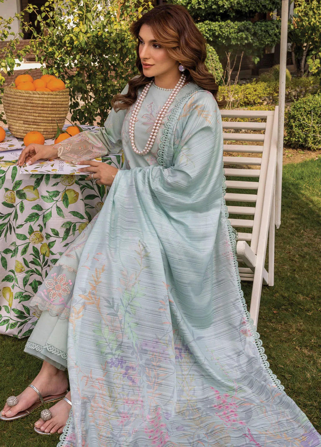 Florence by Rang Rasiya Embroidered Lawn Suit Unstitched 3 Piece RR25F D-10 Shireen - Summer Collection