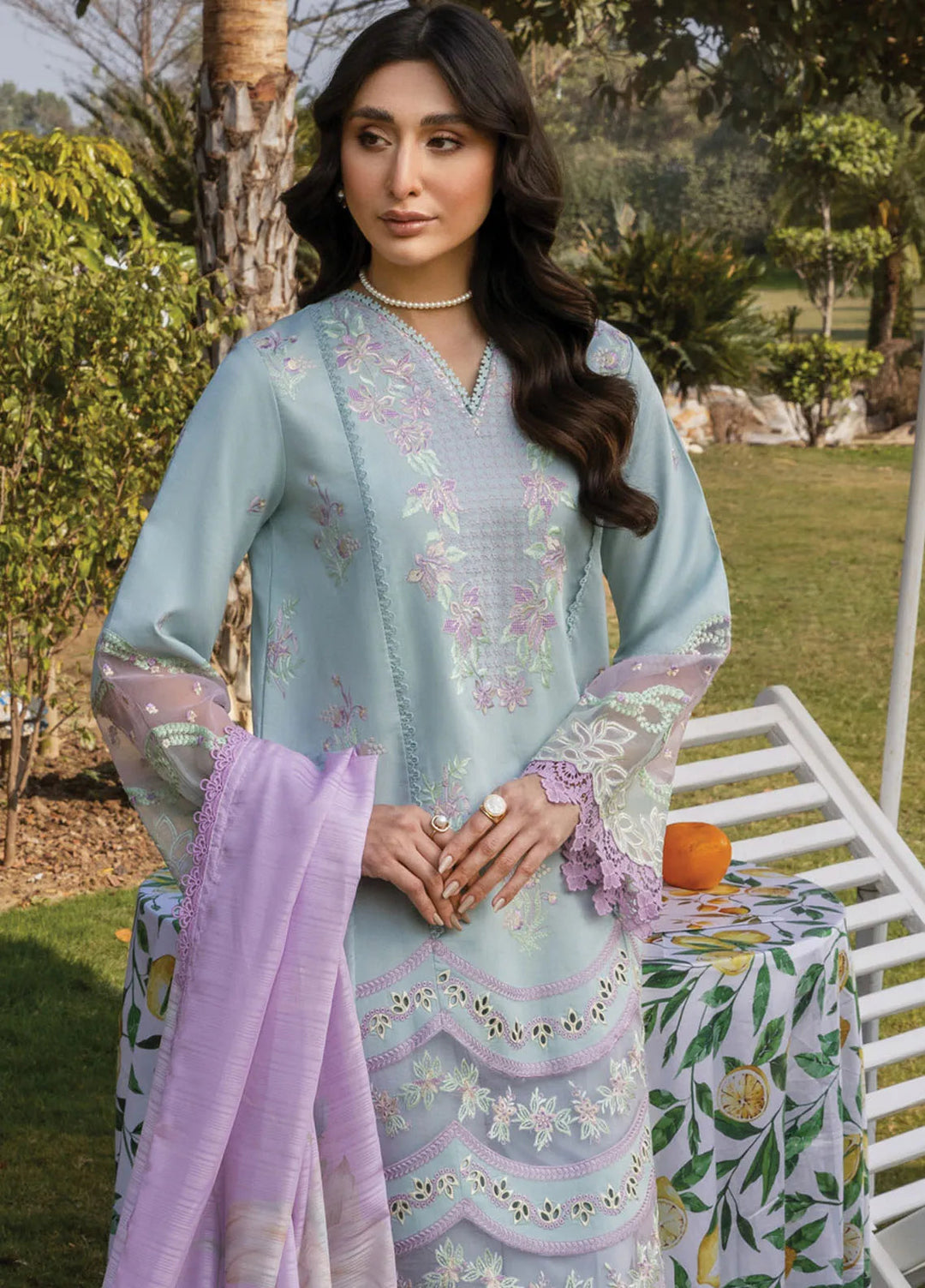 Florence by Rang Rasiya Embroidered Lawn Suit Unstitched 3 Piece RR25F D-13 Alizeh - Summer Collection