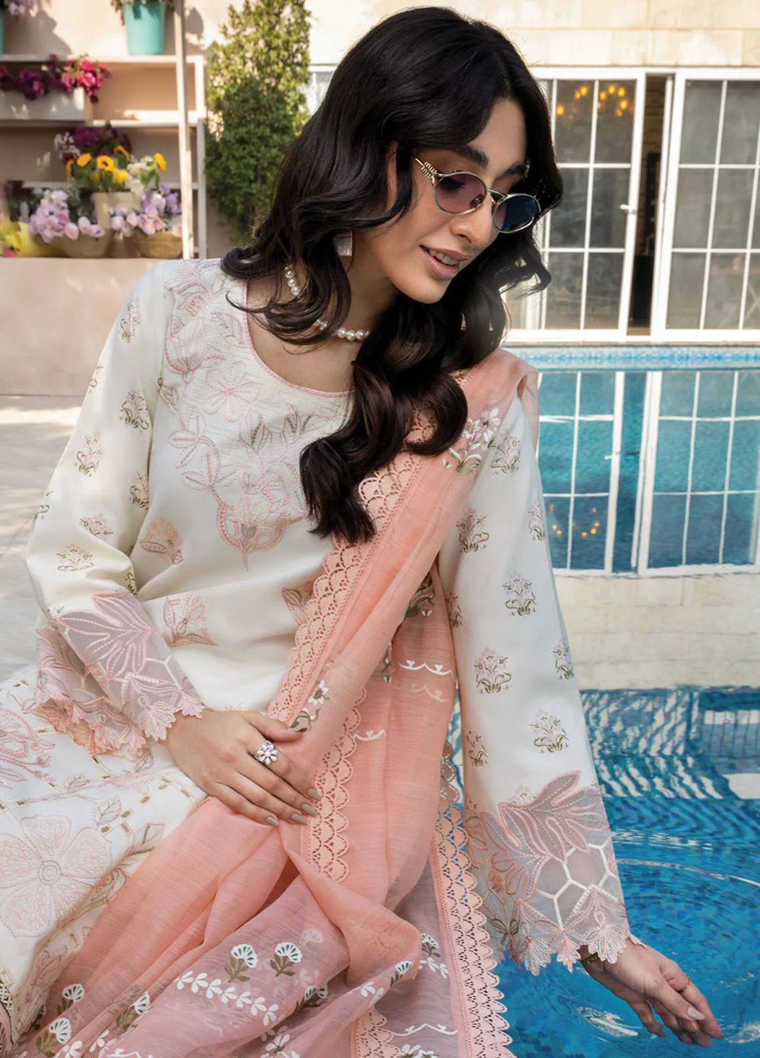Florence by Rang Rasiya Embroidered Lawn Suit Unstitched 3 Piece RR25F D-14 Miraal - Summer Collection