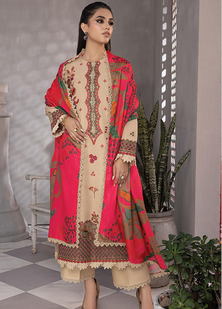 Florence By Rang Rasiya Embroidered Linen Suits Unstitched 3 Piece RR23FLL D-02 Maira - Winter Collection