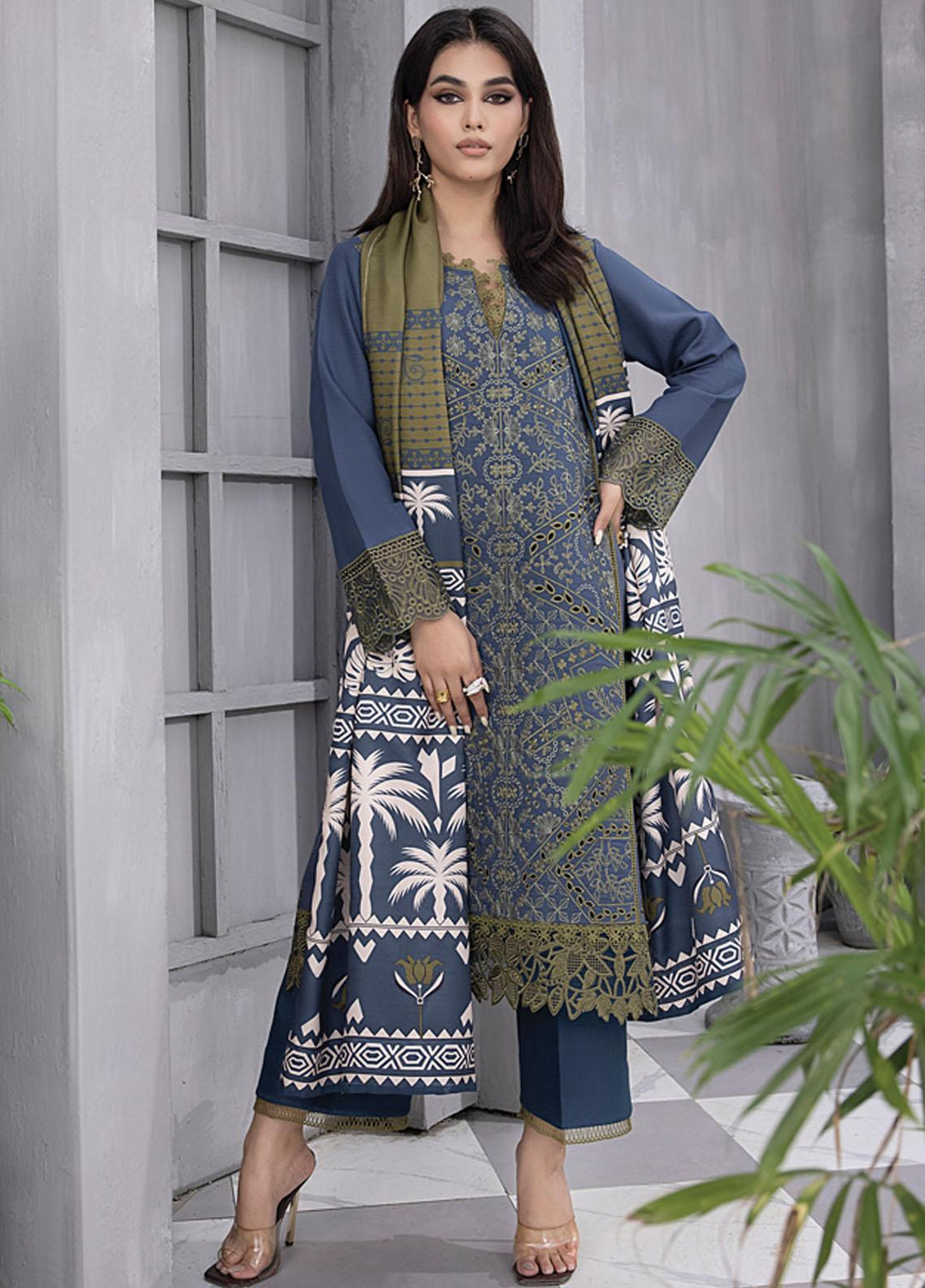 Florence By Rang Rasiya Embroidered Linen Suits Unstitched 3 Piece RR23FLL D-04 Zahabia - Winter Collection