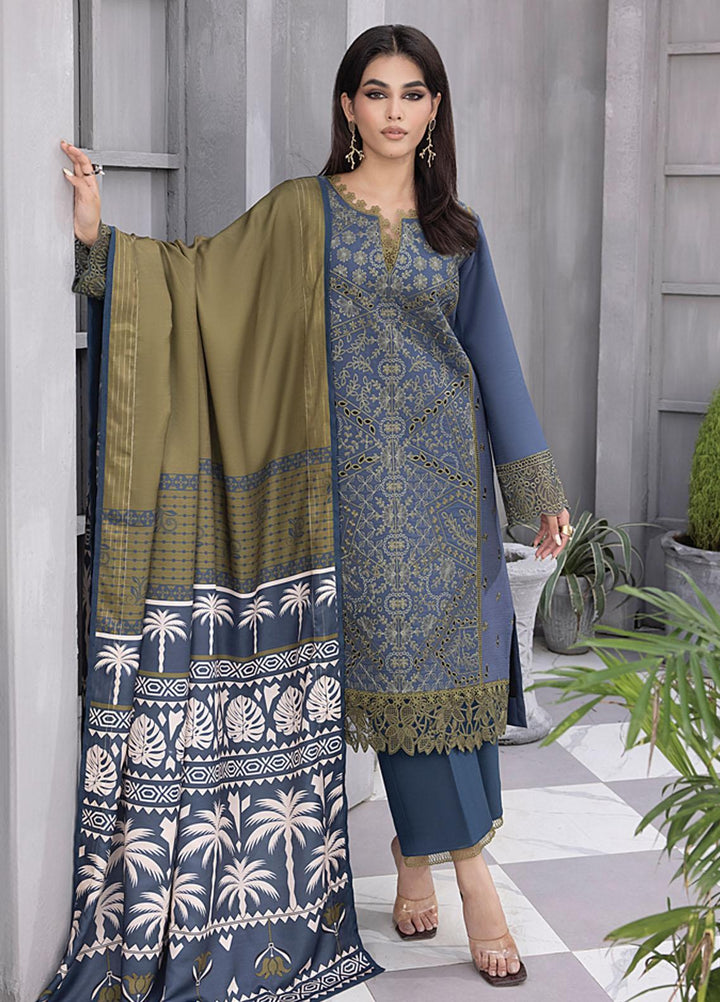 Florence By Rang Rasiya Embroidered Linen Suits Unstitched 3 Piece RR23FLL D-04 Zahabia - Winter Collection