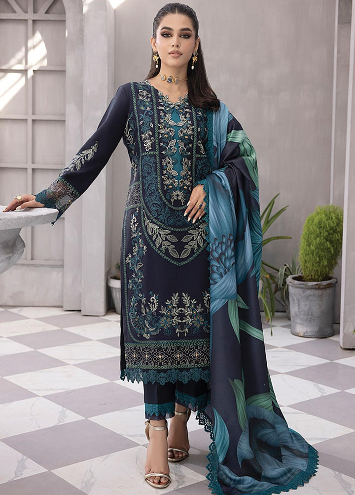 Florence By Rang Rasiya Embroidered Linen Suits Unstitched 3 Piece RR23FLL D-05 Kazimah - Winter Collection