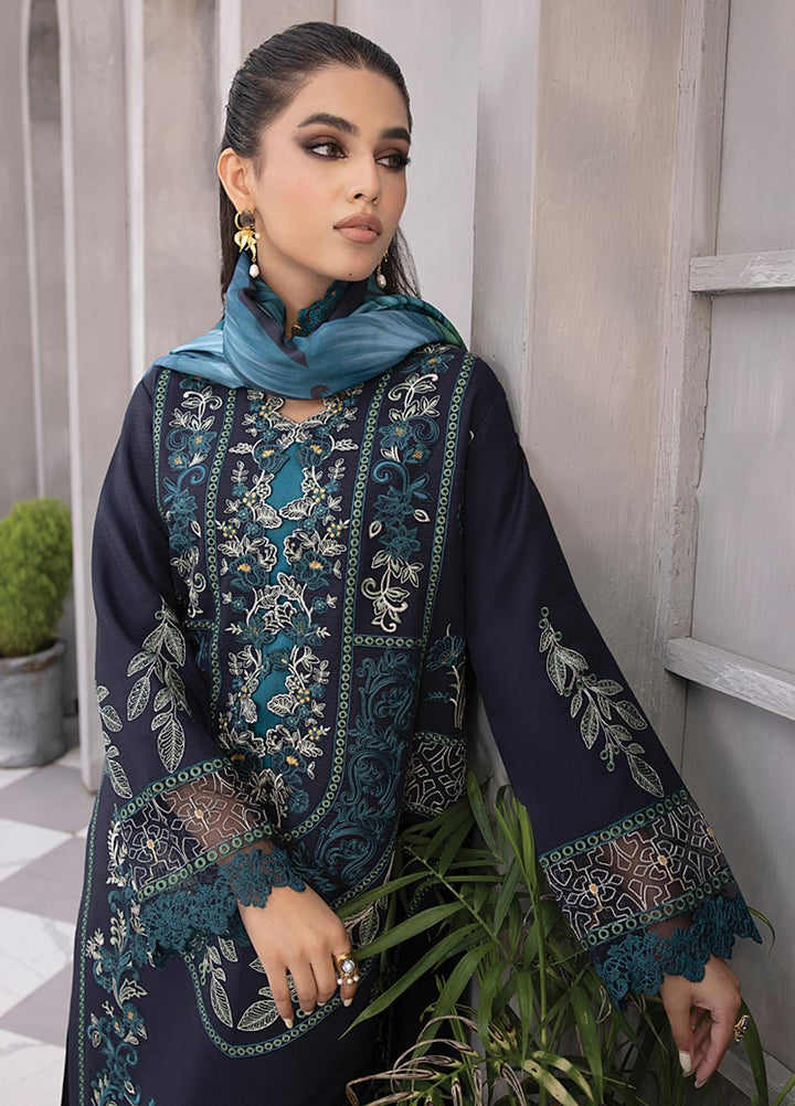 Florence By Rang Rasiya Embroidered Linen Suits Unstitched 3 Piece RR23FLL D-05 Kazimah - Winter Collection