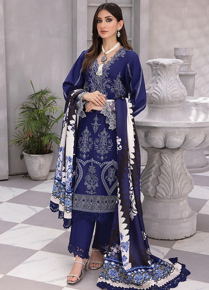 Florence By Rang Rasiya Embroidered Linen Suits Unstitched 3 Piece RR23FLL D-06 Amaya - Winter Collection