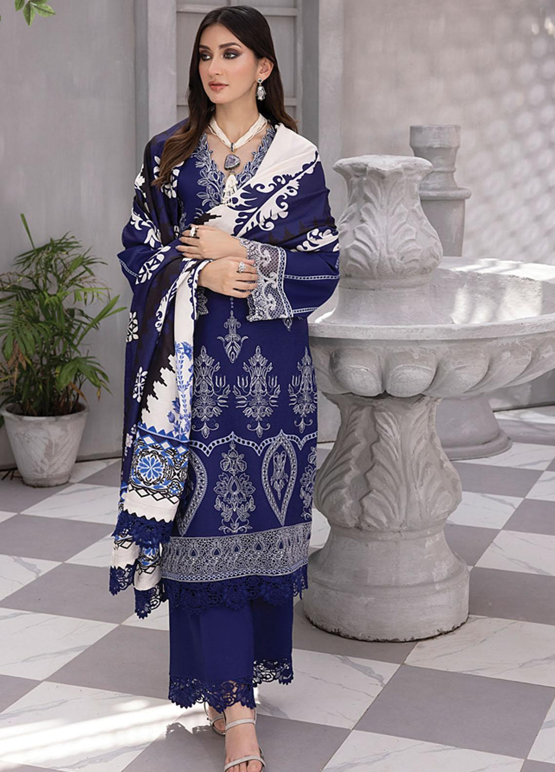 Florence By Rang Rasiya Embroidered Linen Suits Unstitched 3 Piece RR23FLL D-06 Amaya - Winter Collection