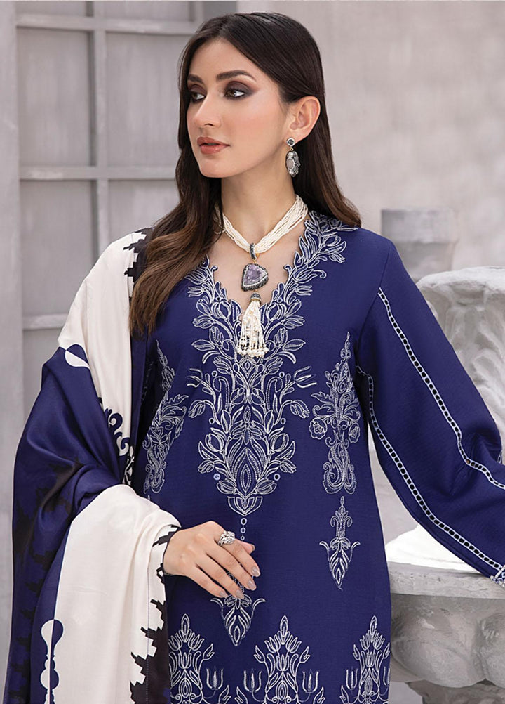 Florence By Rang Rasiya Embroidered Linen Suits Unstitched 3 Piece RR23FLL D-06 Amaya - Winter Collection
