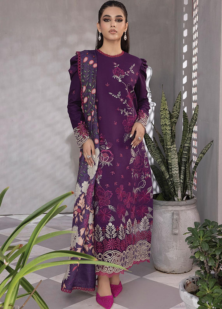 Florence By Rang Rasiya Embroidered Linen Suits Unstitched 3 Piece RR23FLL D-09 Saheefa - Winter Collection