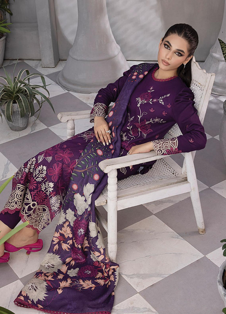 Florence By Rang Rasiya Embroidered Linen Suits Unstitched 3 Piece RR23FLL D-09 Saheefa - Winter Collection