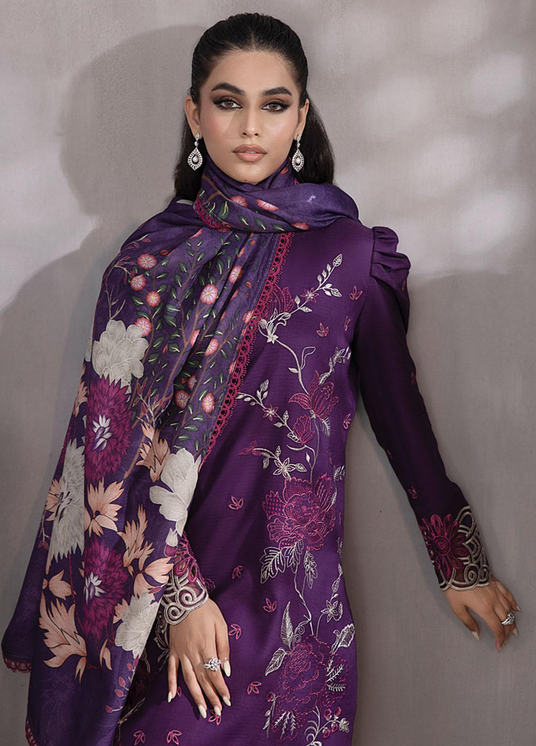 Florence By Rang Rasiya Embroidered Linen Suits Unstitched 3 Piece RR23FLL D-09 Saheefa - Winter Collection