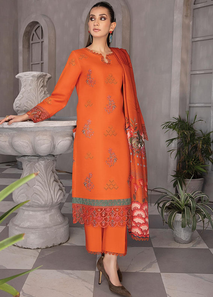 Florence By Rang Rasiya Embroidered Linen Suits Unstitched 3 Piece RR23FLL D-10 Adan - Winter Collection
