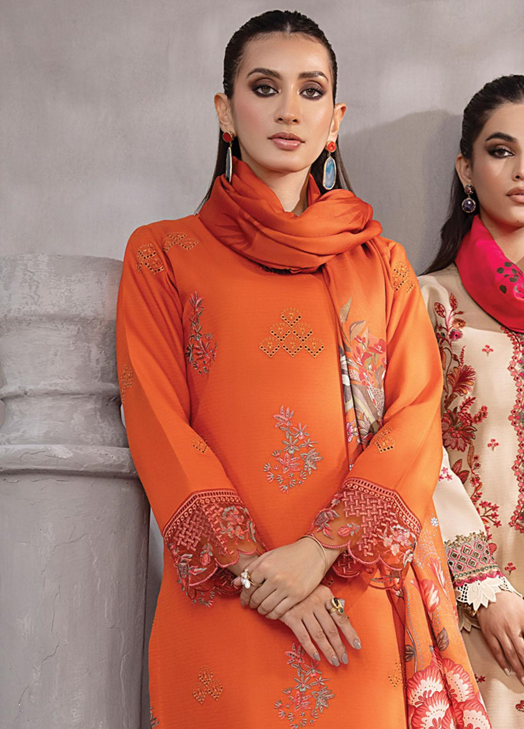 Florence By Rang Rasiya Embroidered Linen Suits Unstitched 3 Piece RR23FLL D-10 Adan - Winter Collection