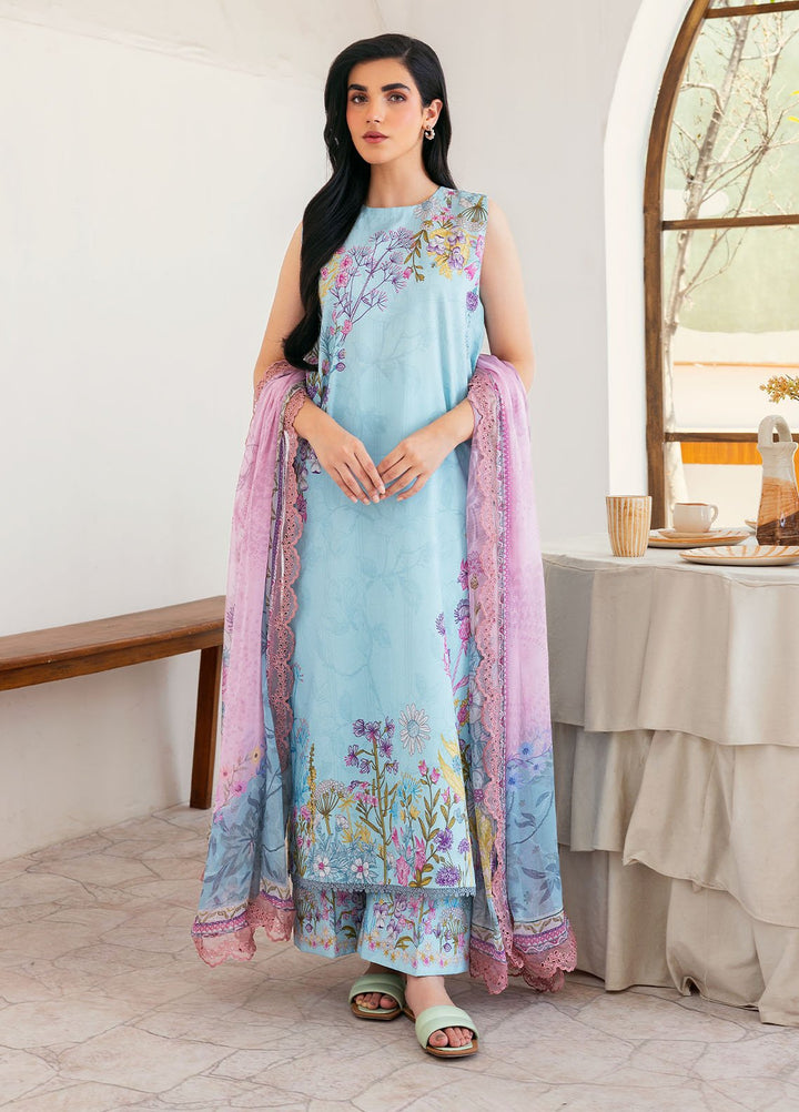 Florent Digital Printed Lawn Suits Unstitched 3 Piece FL25LP FL-09 - Summer Collection